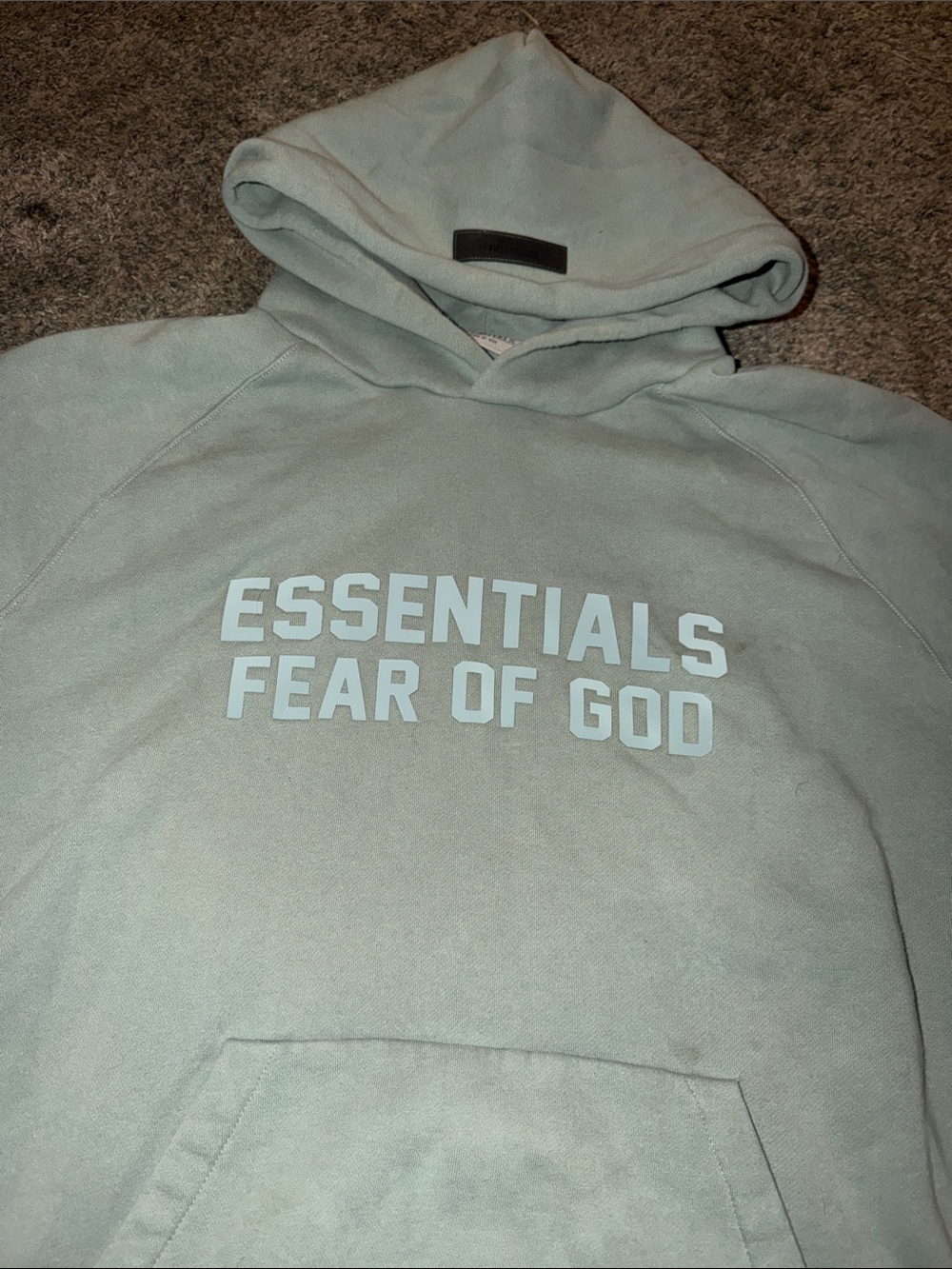 Fear of God Essentials Pullover Hoodie - Sage Green - Picture 4 of 7